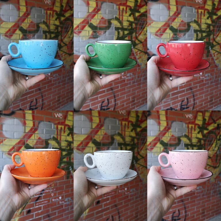 porculanske šalice rendes rainbow plava, zelena, crvena, narančasta, bijela i roza boja