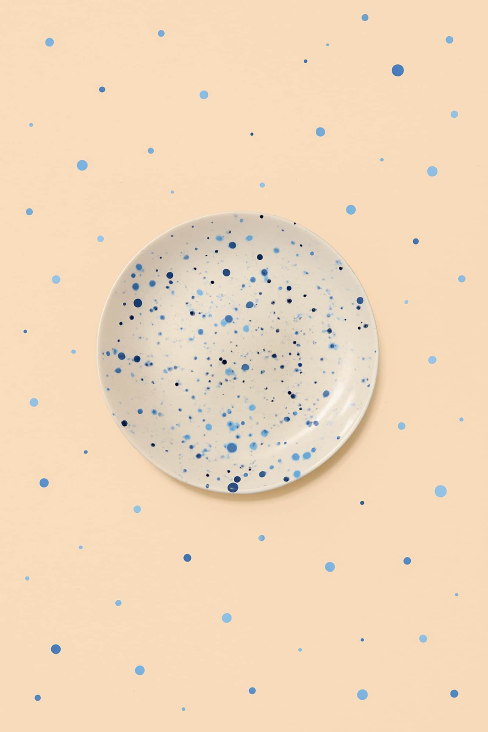 Blue dots plitki tanjur 20 cm